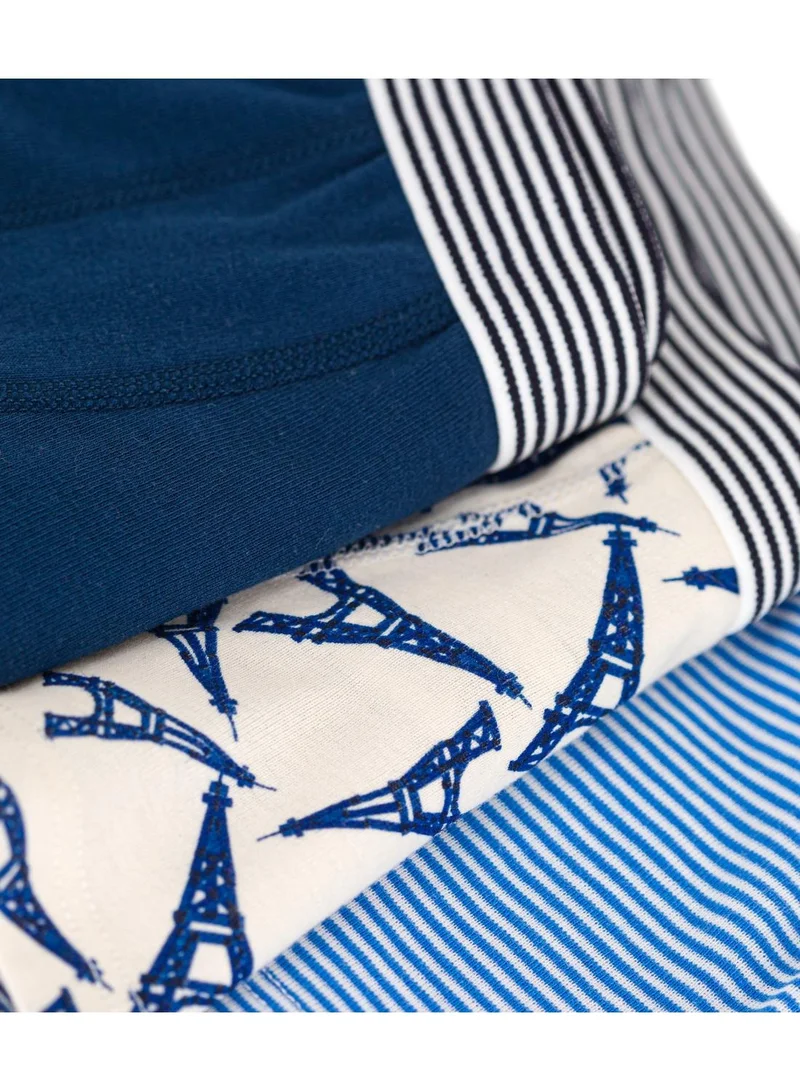 Petit Bateau Children's Paris-themed cotton boxers - 3-pack