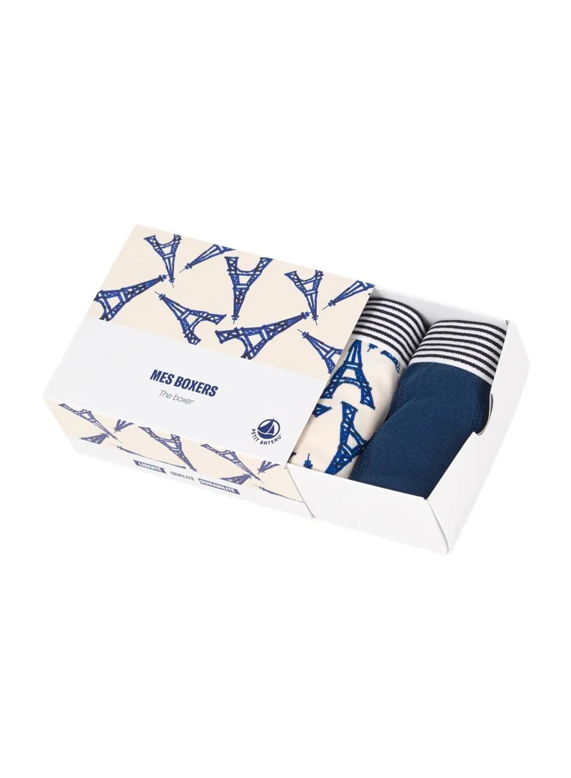 Petit Bateau Children's Paris-themed cotton boxers - 3-pack
