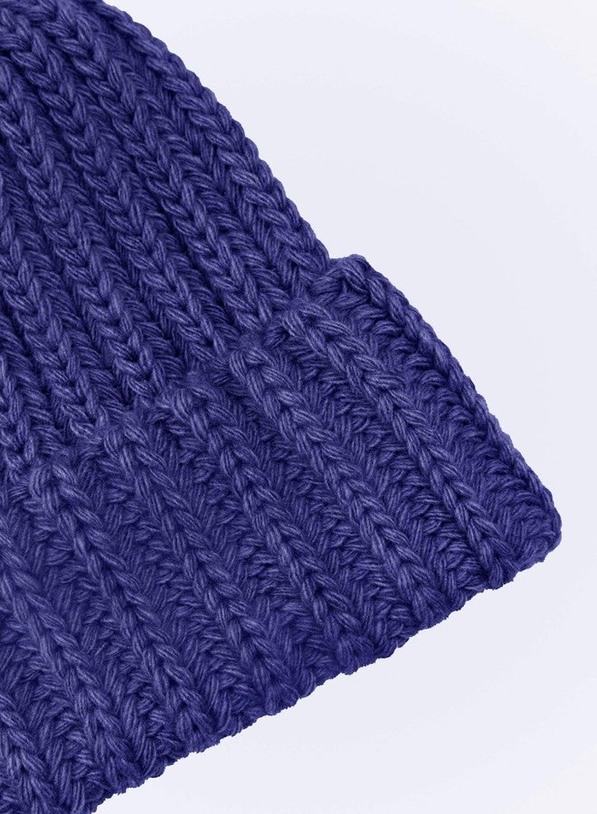 CLOTHERA قبعة صوفية سميكة من كلوثيرا (بني وأرجواني) - Image 2