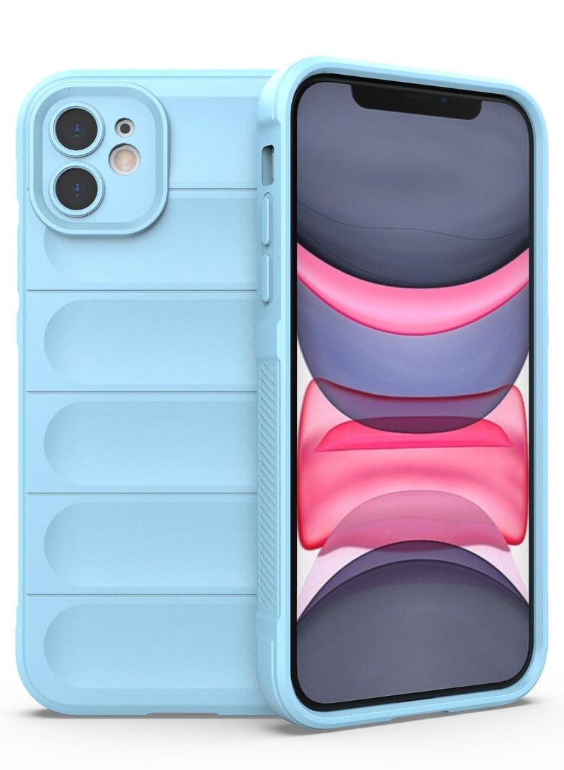 Phone case cover Magic Shield TPU + Silicone Shockproof Phone Case For Iphone 11 (Light Blue)