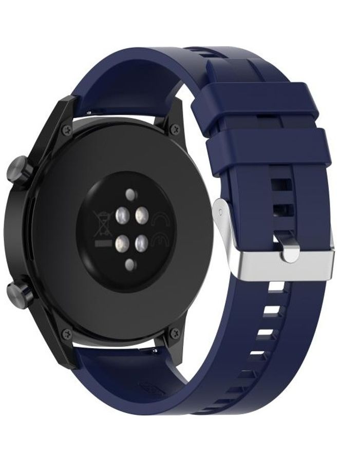 NIBEMINENT Silicone Replacement Wrist Strap For Huawei Watch GT 2 46mm Midnight Blue - Image 5