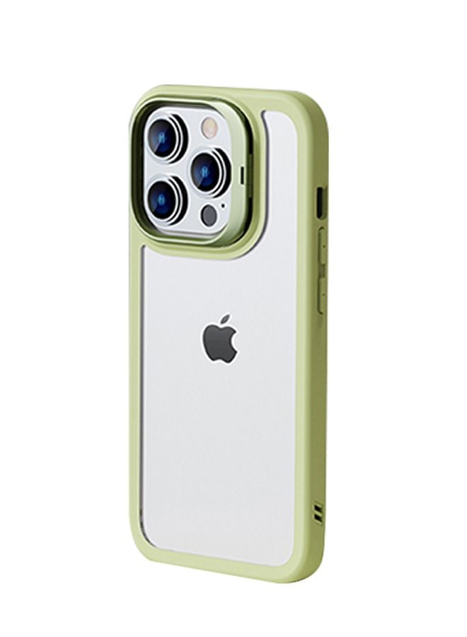 X-level Protective Case Self Provided Bracket Cover For Apple iPhone 14 Pro Green - Image 1