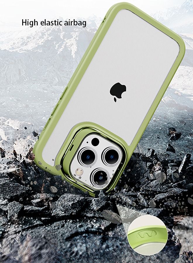 X-level Protective Case Self Provided Bracket Cover For Apple iPhone 14 Pro Green - Image 3