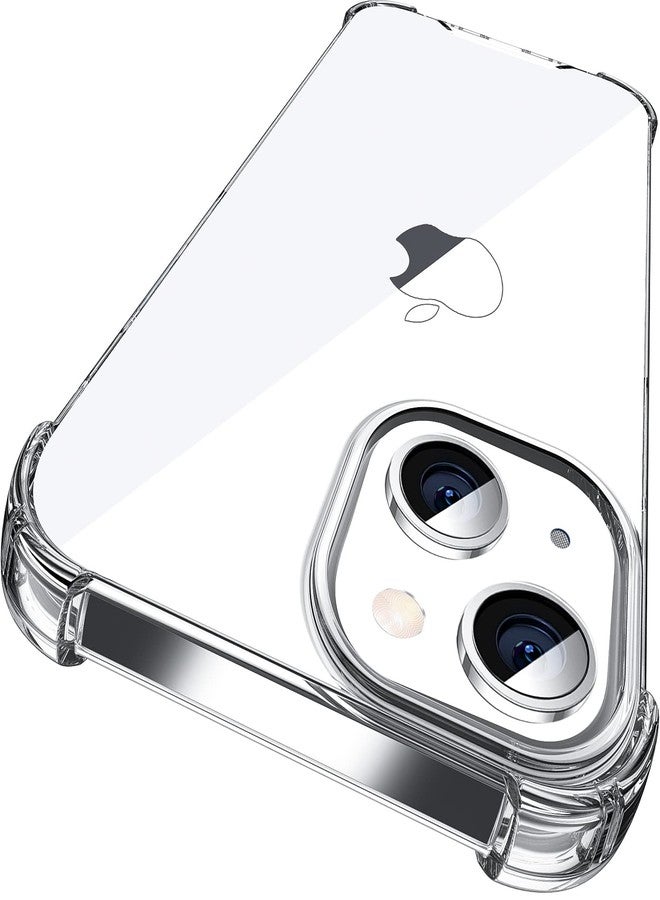 ORIbox for iPhone 14/13 Case with 4 Corners Shockproof Protection, Clear Case for Women Men, Kids - Image 1