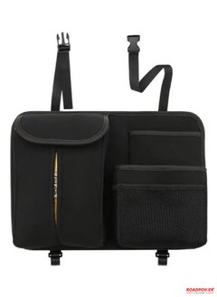 RoadPower Car Seat Back Organizer Large Capacity  Storage Bag With Hook Suede Car Tissue Box  - Image 1