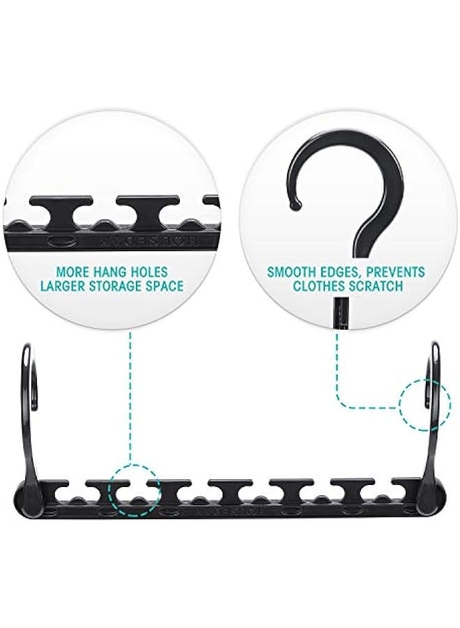MIXDE Sturdy Plastic Space Saving Hangers 12 Pack, Cascading Hangers Organizer Closet Space Saver 80% and Wrinkle Free Clothes, Multi Collapsible Hangers for Heavy Clothes, Shirts, Pants - Image 3