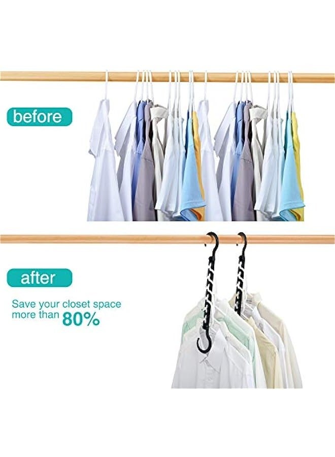 MIXDE Sturdy Plastic Space Saving Hangers 12 Pack, Cascading Hangers Organizer Closet Space Saver 80% and Wrinkle Free Clothes, Multi Collapsible Hangers for Heavy Clothes, Shirts, Pants - Image 4