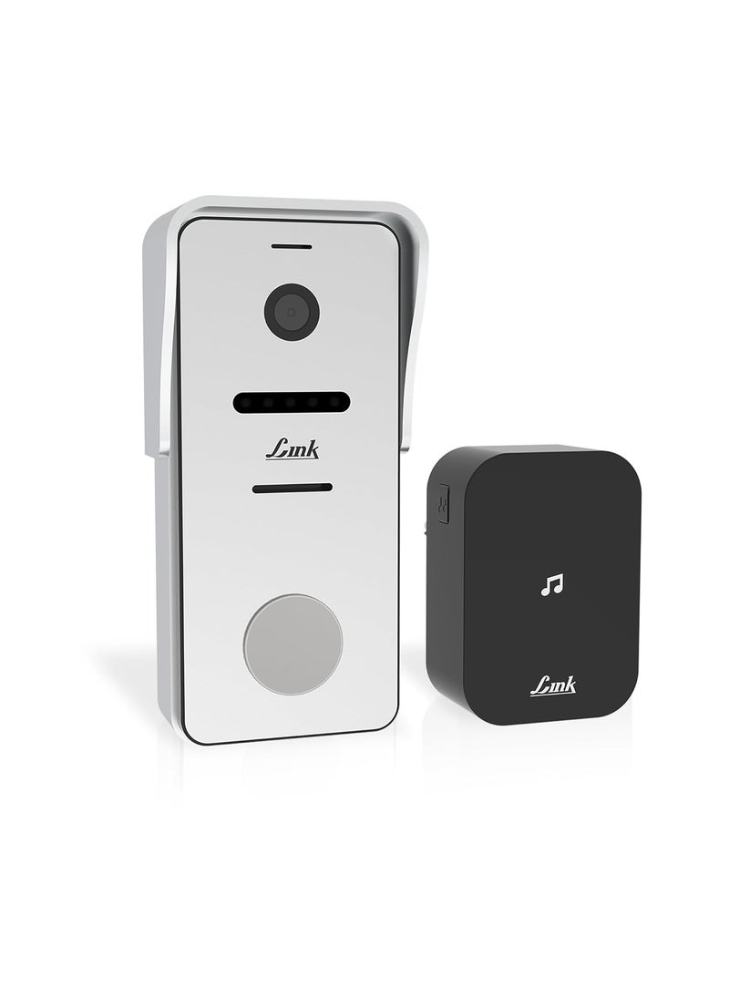 Link Link Smart WiFi Video Doorbell 1080P Instant Visitor Video Call 2Way Talk Motion Detection Intruder Alarm Alexa Google Assistant Grey Free Installation and 3 Year Domestic Warranty  - Image 1