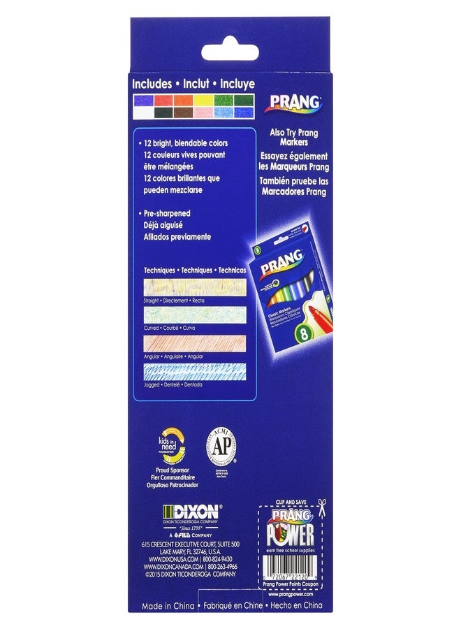 Prang 22120 Prang Colored Wood Pencil Set, 3.3 mm, 12 Assorted Colors, 12 Pencils/Set (Pack of 12, 144 Count Total) - Image 3