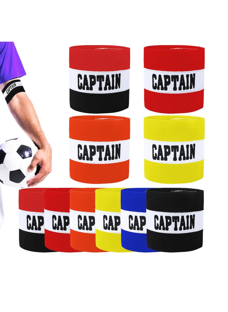 SYOSI Captain Armbands for Soccer 6 Pack Football Armbands  360° Fit Adjustable High Elasticity and Comfortable Fabric Wear Firmly for Adult Youth Soccer Team Training Hockey Rugby Netball  - Image 1