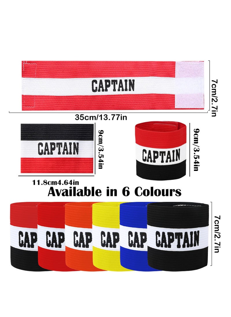 SYOSI Captain Armbands for Soccer 6 Pack Football Armbands  360° Fit Adjustable High Elasticity and Comfortable Fabric Wear Firmly for Adult Youth Soccer Team Training Hockey Rugby Netball  - Image 2