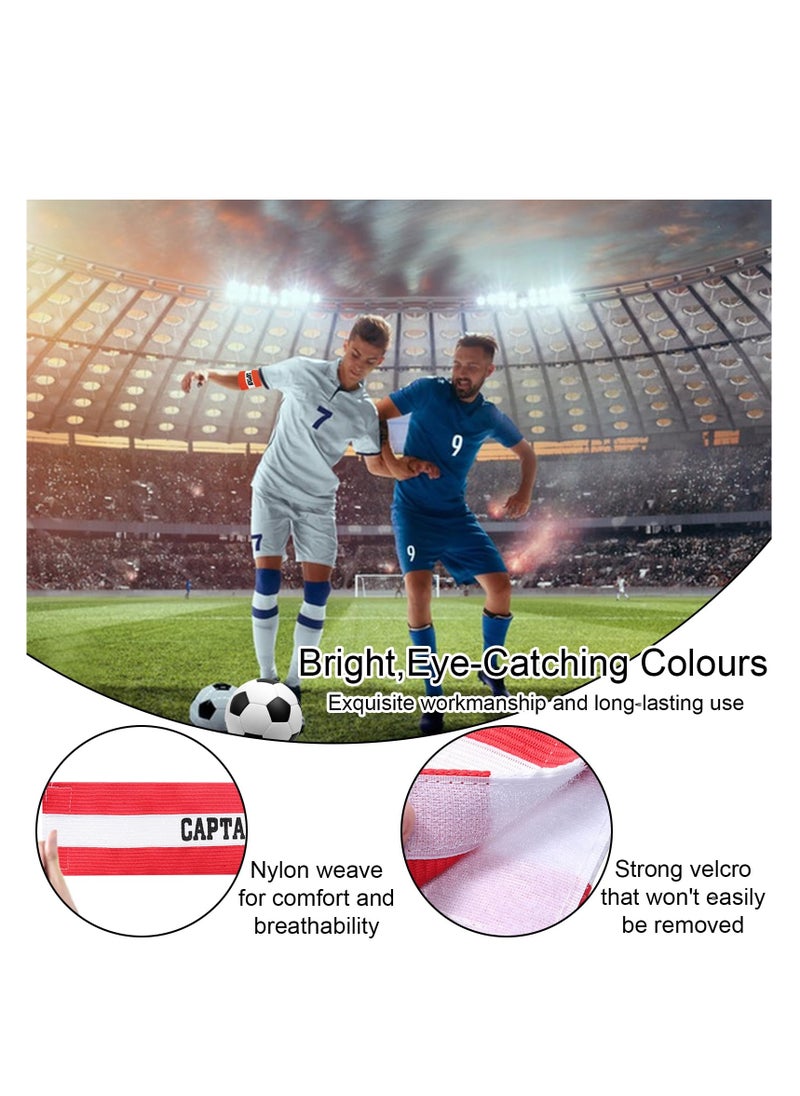 SYOSI Captain Armbands for Soccer 6 Pack Football Armbands  360° Fit Adjustable High Elasticity and Comfortable Fabric Wear Firmly for Adult Youth Soccer Team Training Hockey Rugby Netball  - Image 4
