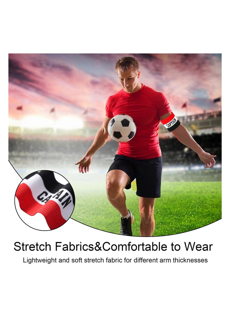 SYOSI Captain Armbands for Soccer 6 Pack Football Armbands  360° Fit Adjustable High Elasticity and Comfortable Fabric Wear Firmly for Adult Youth Soccer Team Training Hockey Rugby Netball  - Image 5