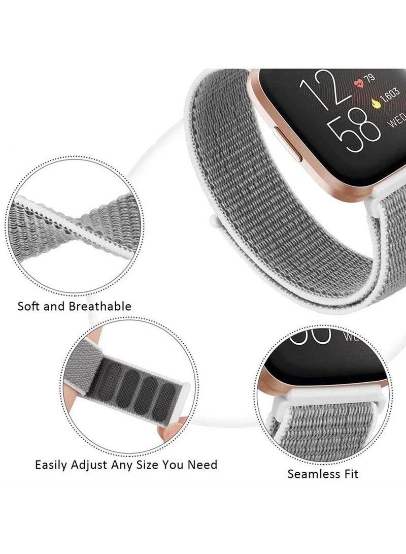 O Ozone (Pack of 2) Nylon Loop Sport Bands Compatible with CMF by Nothing Watch Pro/Watch Pro 2 Watchband Bracelet, Replacement Bracelet Wristband Wrist Strap Smart Watch Accessories for Men Women - Pink/Grey - Image 2