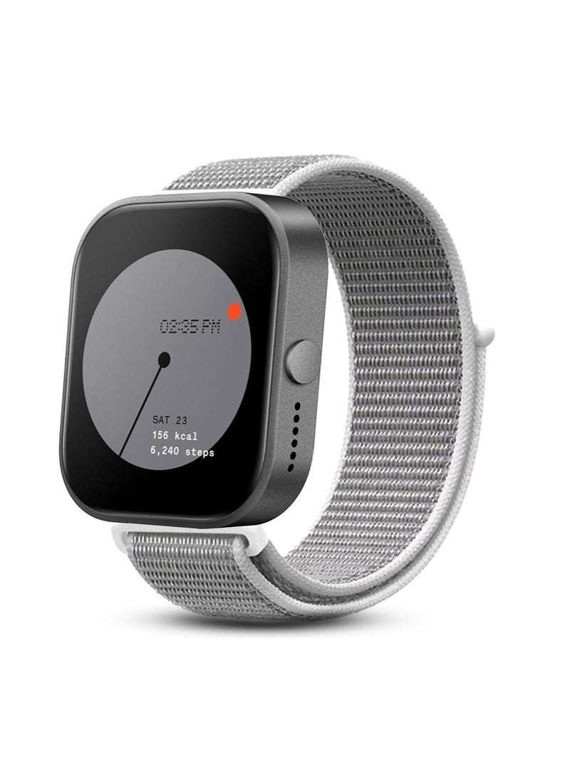 O Ozone (Pack of 2) Nylon Loop Sport Bands Compatible with CMF by Nothing Watch Pro/Watch Pro 2 Watchband Bracelet, Replacement Bracelet Wristband Wrist Strap Smart Watch Accessories for Men Women - Pink/Grey - Image 4