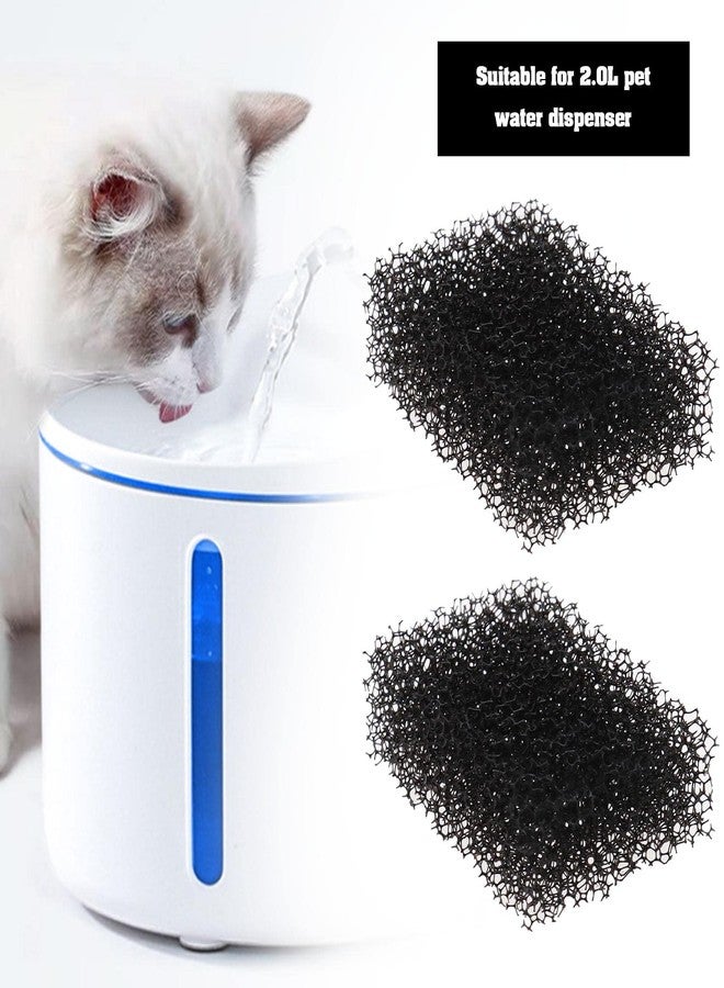 ECSiNG 10PCS Pet Water Fountain Filter Sponge for 2.0L Pet Drinking Fountain Replacement Filters Cat Dog Water Dispenser Filters 33x23x12mm Black - Image 3