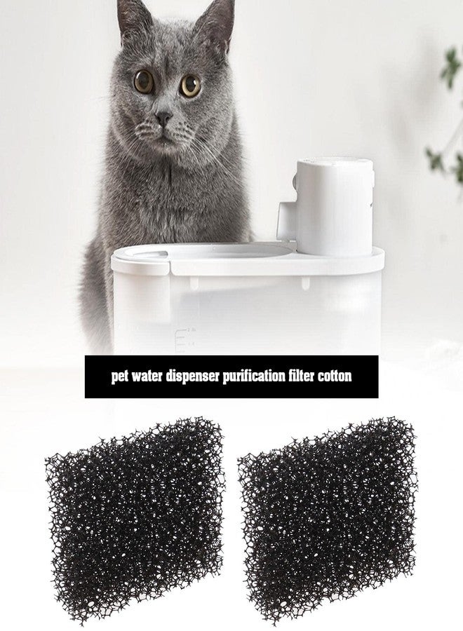 ECSiNG 10PCS Pet Water Fountain Filter Sponge for 2.0L Pet Drinking Fountain Replacement Filters Cat Dog Water Dispenser Filters 33x23x12mm Black - Image 2