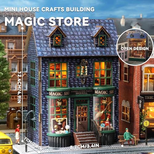 Flever Dollhouse Miniature DIY House Kit Creative Room with Furniture for Romantic Valentines Gift Magic Store - Image 5