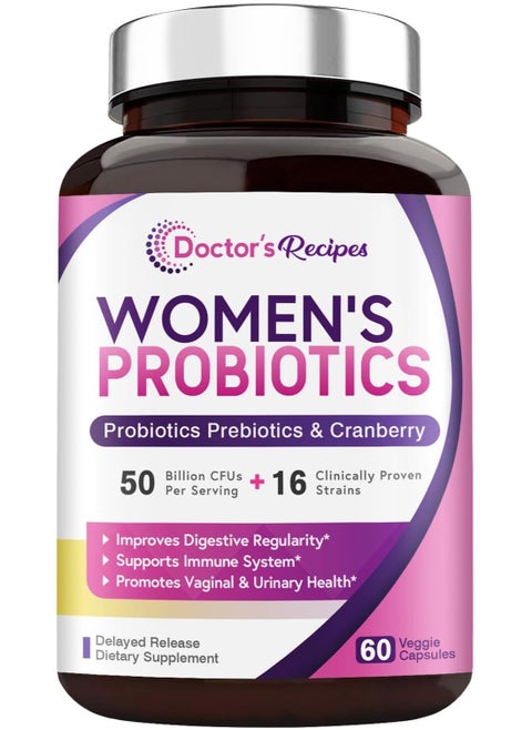 Women's Probiotic, 50 Billion CFUs + 16 Strains, 60 Veggie Capsules