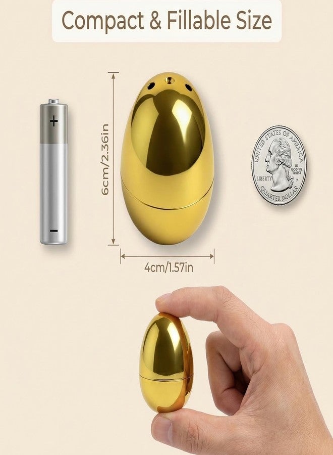 Nyicey 24 Pack Gold Easter Eggs, Fillable Metallic Golden Empty Eggs for Hunt Party Toys Supply Bulk- 2.3" - Image 2