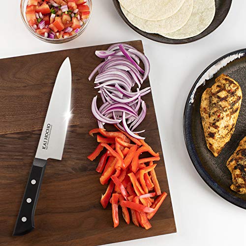 Kai Gift Box Premium Chef Hocho & Santoku Knife Set - 18.7 cm, 17.2 cm & 14.2 cm Blades, Black Stainless Steel (Pack of 3) - Image 2