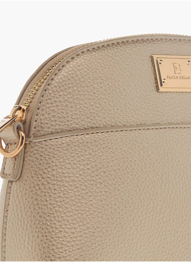 Flora Bella By Shoexpress - Women Textured Crossbody Bag with Detachable Chain Strap and Zip Closure - Image 1