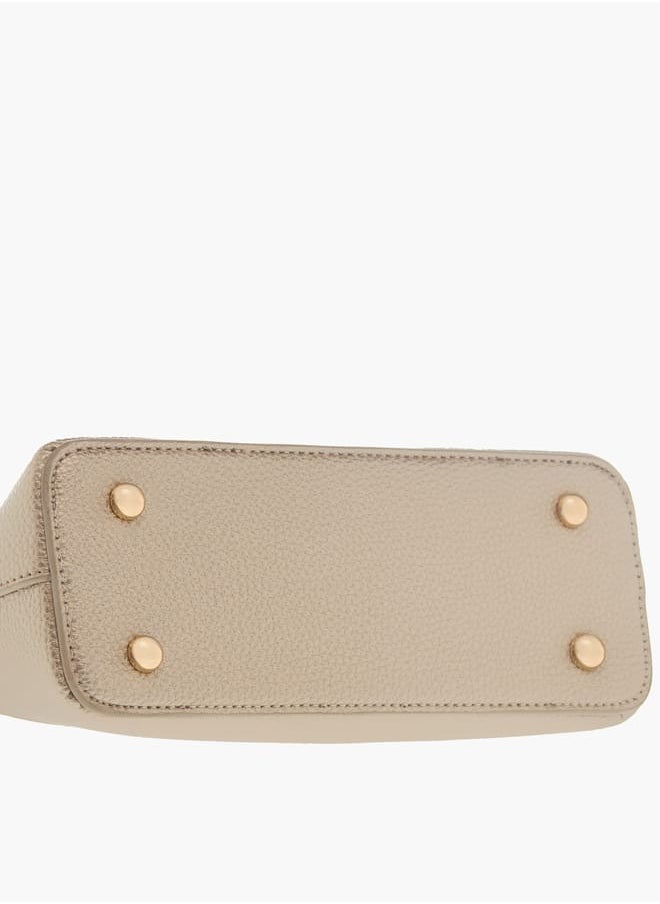 Flora Bella By Shoexpress - Women Textured Crossbody Bag with Detachable Chain Strap and Zip Closure - Image 1