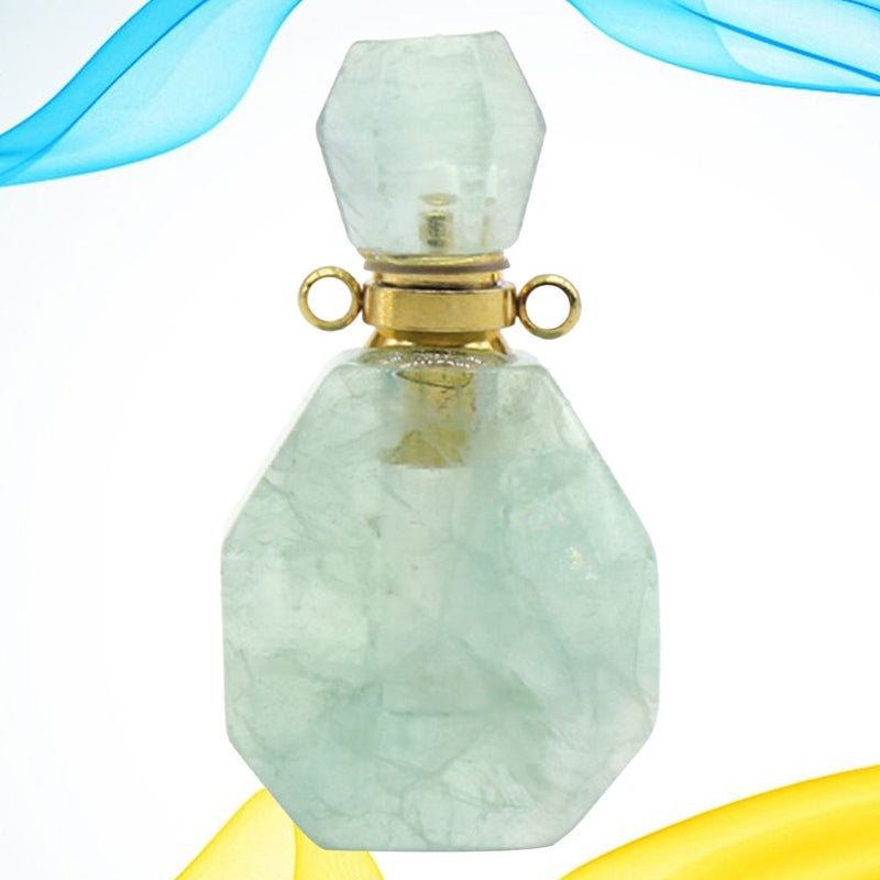 Natural Crystal Bottle Perfume Bottle Pendant Necklace Accessories Colorful Without Lanyard Chain ( Green) - Image 5
