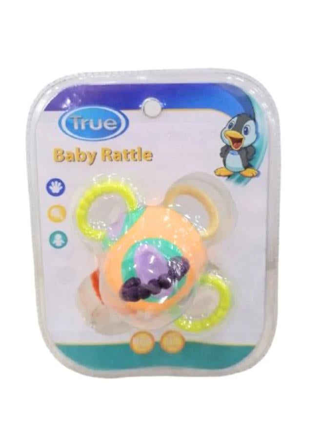 True Round Rattle with Rubber Handles