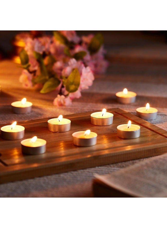 50-Piece Zen Art Affair Lemon And Bergamot Tea Light Scented Candle Set Pink  - Image 2