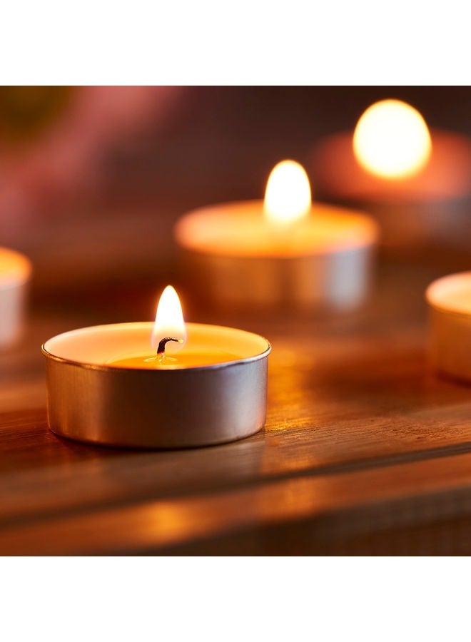50-Piece Zen Art Affair Lemon And Bergamot Tea Light Scented Candle Set Pink  - Image 4