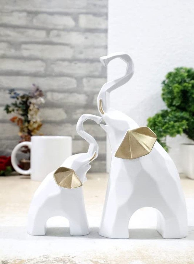 Jaipur ACE Polyresin Elephant Showpiece Statue and Artifacts for Home Decor, Living Room, Wall Decoration for Gifting, Interiors and Diwali Decoration (Elephant) (White Elephant) - Image 2