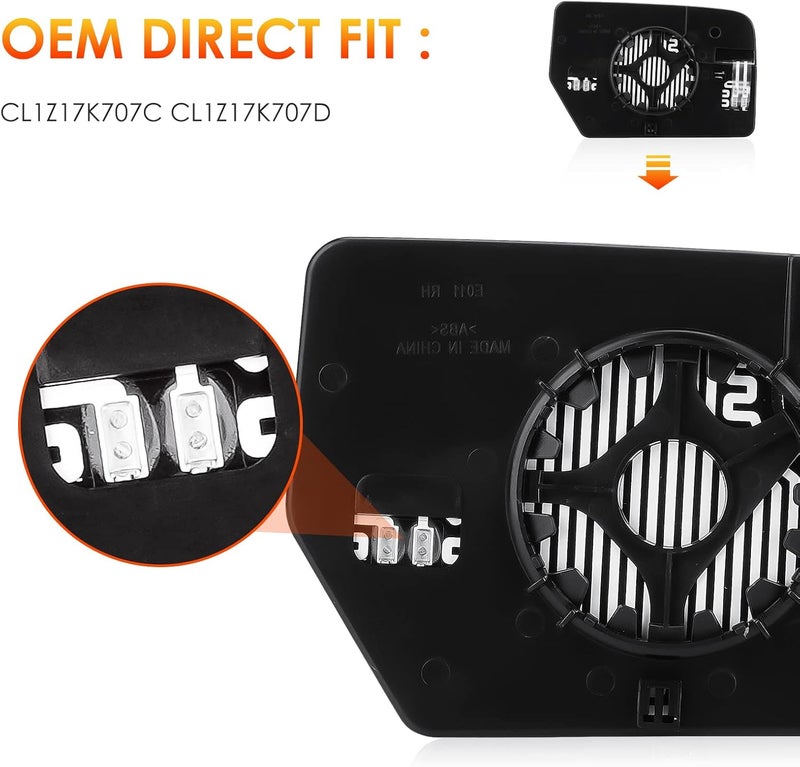 ILONPA Driver Side Heated Mirror Glass Replacement - Image 2