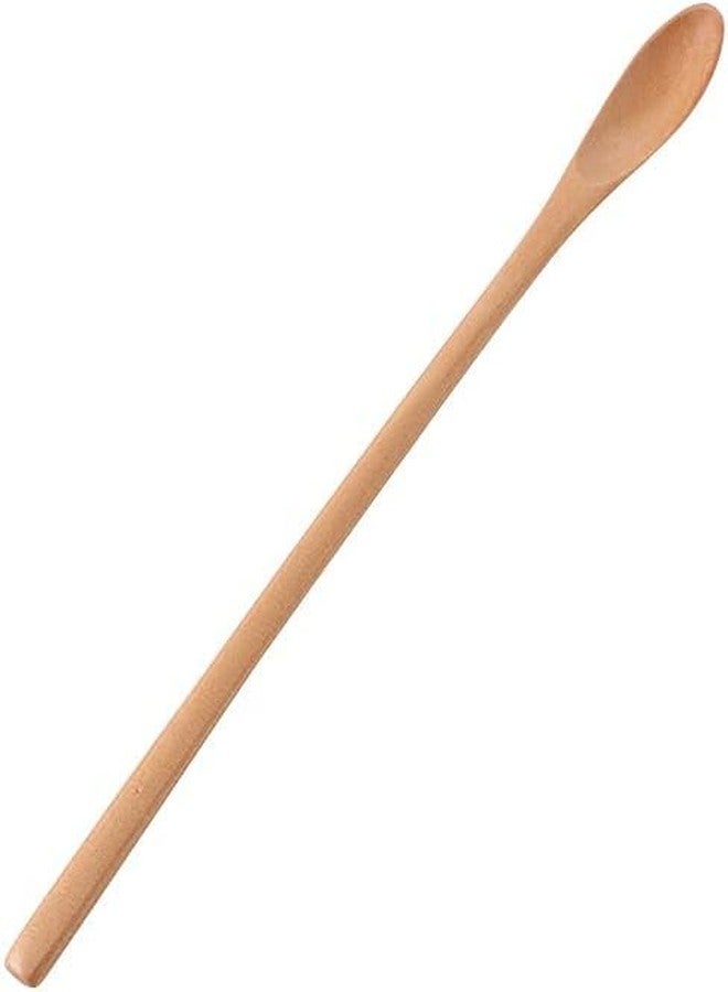 GANPUB Brown Coffee Spoon Wooden Spoons for Cooking Honey Server Tea Coffee Stirring Spoons Paint Color Honey Tea Scoops Long Handle Coffee Accessories,Coffee, Tea and Espresso - Image 1