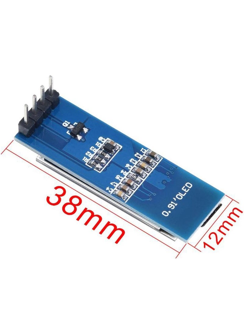 Hobi Mechatronics 128X32 OLED LCD Screen 0.91 Inch SSD1306 Blue (Arduino Compatible)