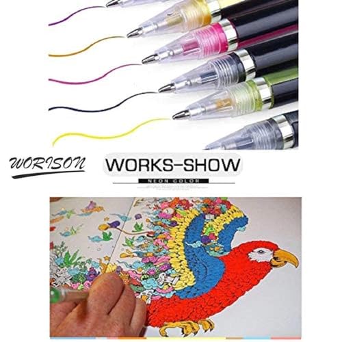 worison 24pc Glitter, Neon, Pastel, Metallic Colors Gel Pen Set - Image 4