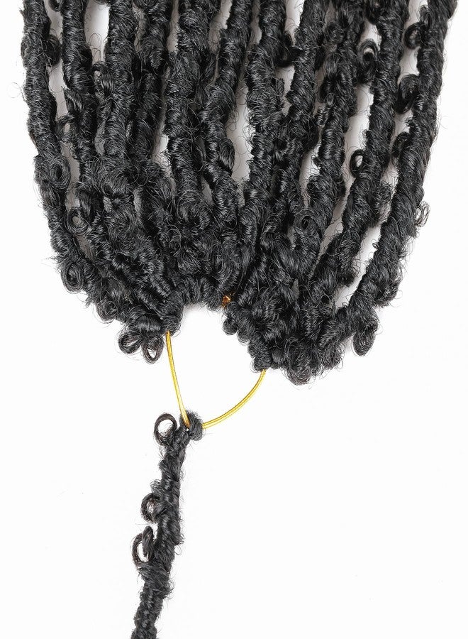 شعر كروشيه Aipin Butterfly Locs Goddess Locs مع أطراف مجعدة 18 بوصة، شعر كروشيه ناعم ذو أطراف مجعدة للنساء ذوات البشرة السمراء (18 بوصة، 6 عبوات، 1B#) - Image 5