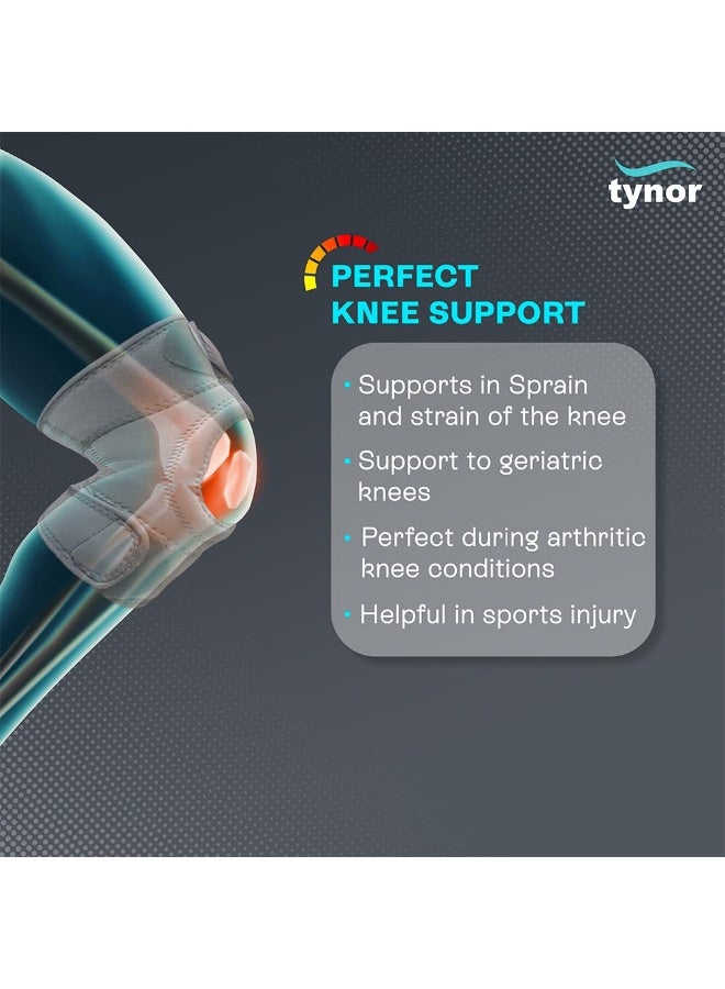 TYNOR Knee Support Sportif (Neo), Grey, Large, 1 Unit - Image 4