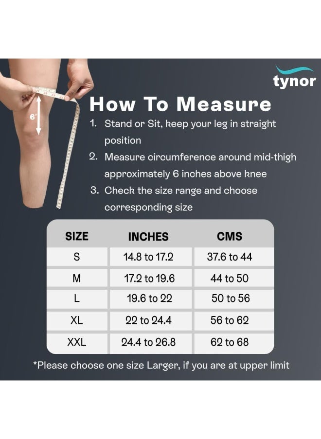 TYNOR Knee Support Sportif (Neo), Grey, Large, 1 Unit - Image 3