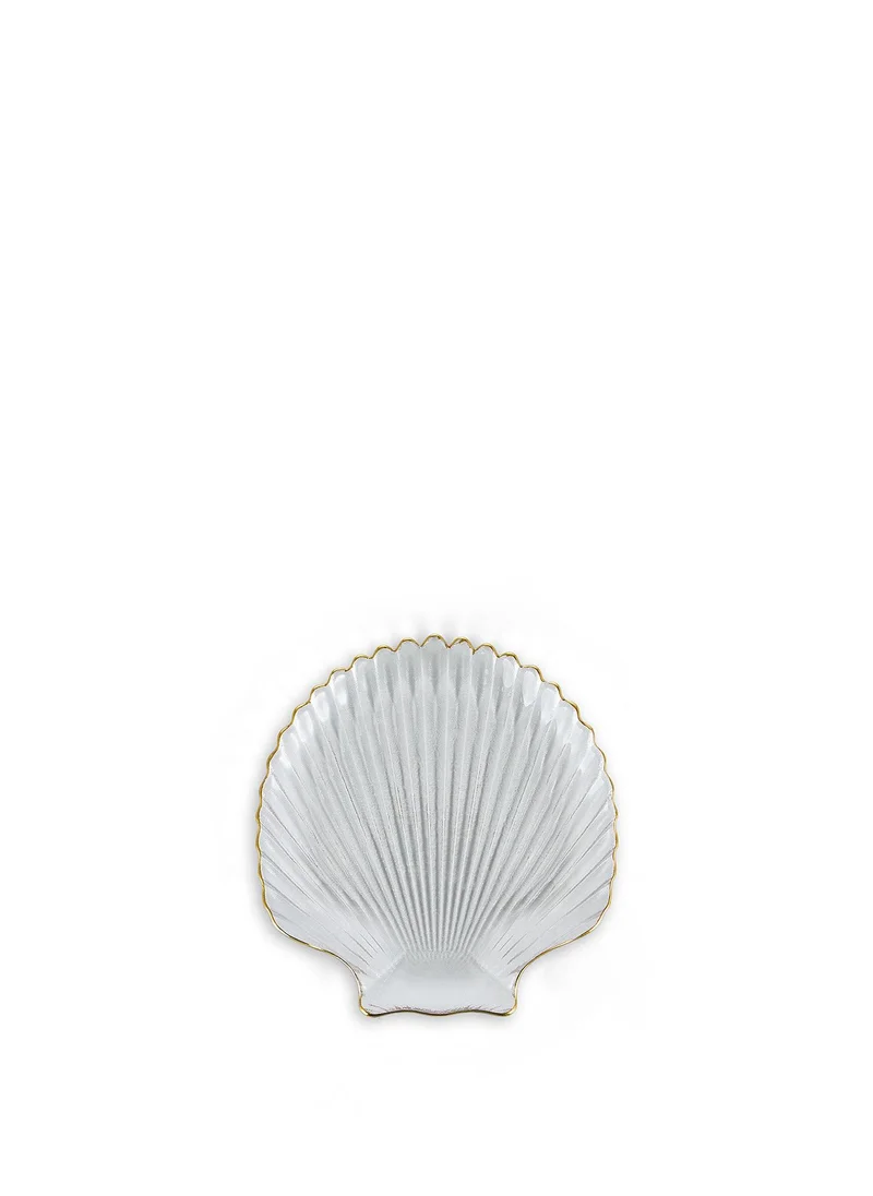Coincasa Shell-Shaped Glass Saucer