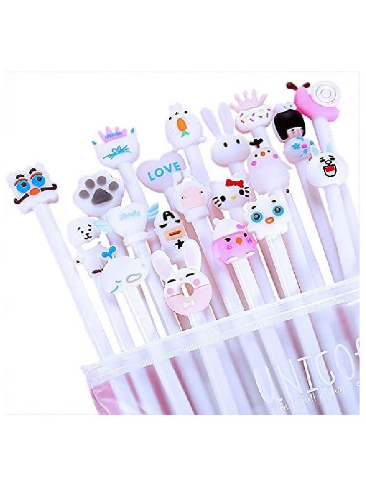 20 pack Cartoon Gel Ink Pens Assorted Style Writing Pens for Kiddos Birthday Present School Prize Student Gift Fun Girl Pens - Image 1