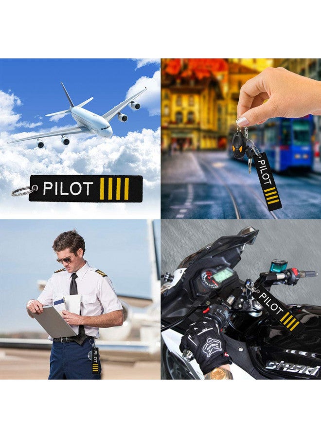 MELIFE Pilot Lanyard 4 Stripes for Keys with Detachable Safety Buckle Traveler Pilot Keychain Baggage Tag set - Image 4