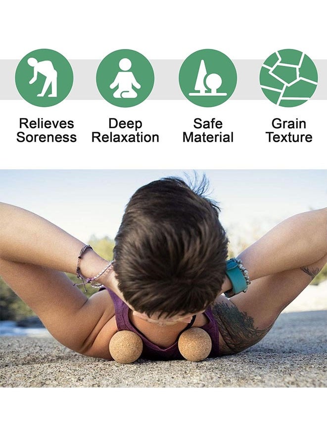 Muyixin Cork Massage Ball, Deep Tissue Muscle Tension Therapy Ball for Trigger Point Therapy, Muscle Soreness, Yoga Therapy, 2.75 Inch  - Image 3