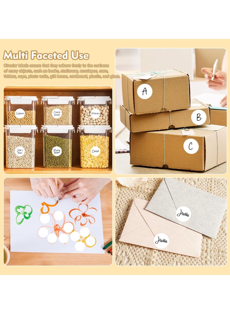وونكت 500 PCS Circle Dot Stickers 1 Inch White Color Coding Thermal Labels Dots Writable Printable Small Round Stickers for Office, Organizing Storage, DIY - Image 3