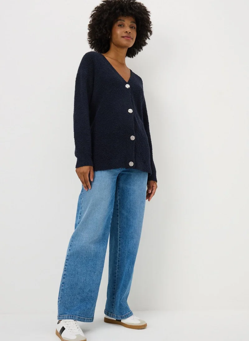 Matalan Navy Boucle Cardigan