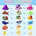 MACALOCA Toddler Easter Egg Fillers Color Changing No Hole Bath Toys for Kids Ages 13 48 Toddler Bath Toys Sea Creatures Easter Basket Stuffers Pool Bathtub Beach Water Toys Sea Animal with Drying Bag - Image 4