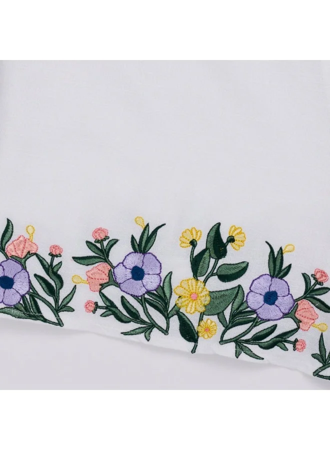 Ashita Fernandes Floral Printed Linen Crop Top