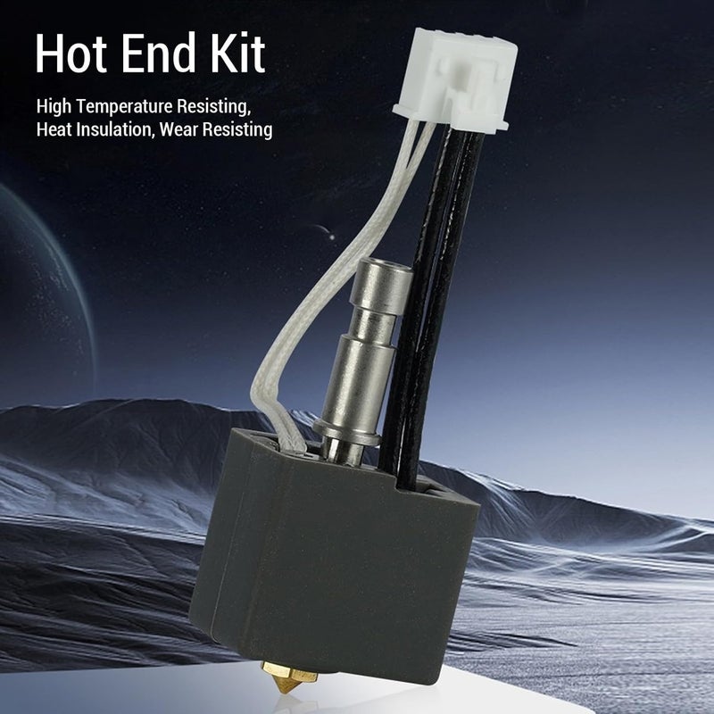 YDuupxe Hardened Steel Nozzle Hotend for S1, All Metal 3D Printer Extruder Print Head, 608 Degrees F High Temp, 600mm S Fast Printing, with 2 Silicone Sleeves for S1 Combo (0.4mm Nozzle) - Image 5