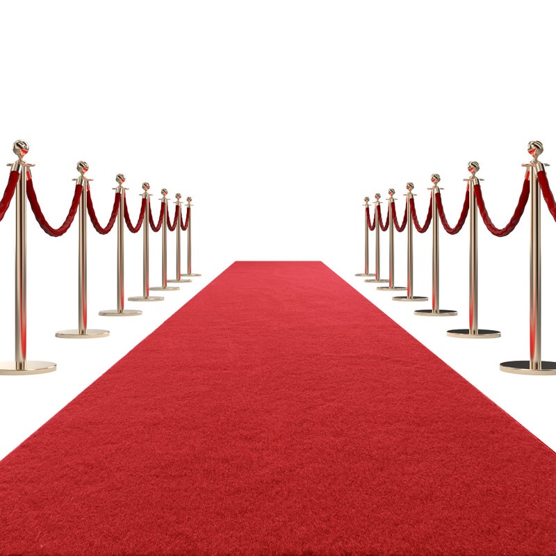 HOMBYS 450 GSM Extra Thick 3x10 ft Red Carpet Runner for Partys Events HeavyDuty Felt Aisle Runway Rug for Steps Prom Proposal Wedding Ceremony Decorations Hollywood Oscars for VIP Awards