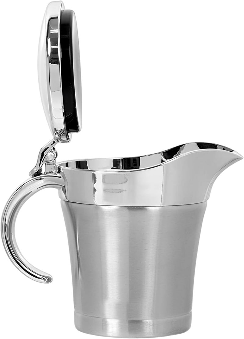 750Ml Gravy Boat in Stainless Steel, Serving Pitcher with Lid, Drip-Free Spout, Kitchen Table Sauce Dispenser - Image 1
